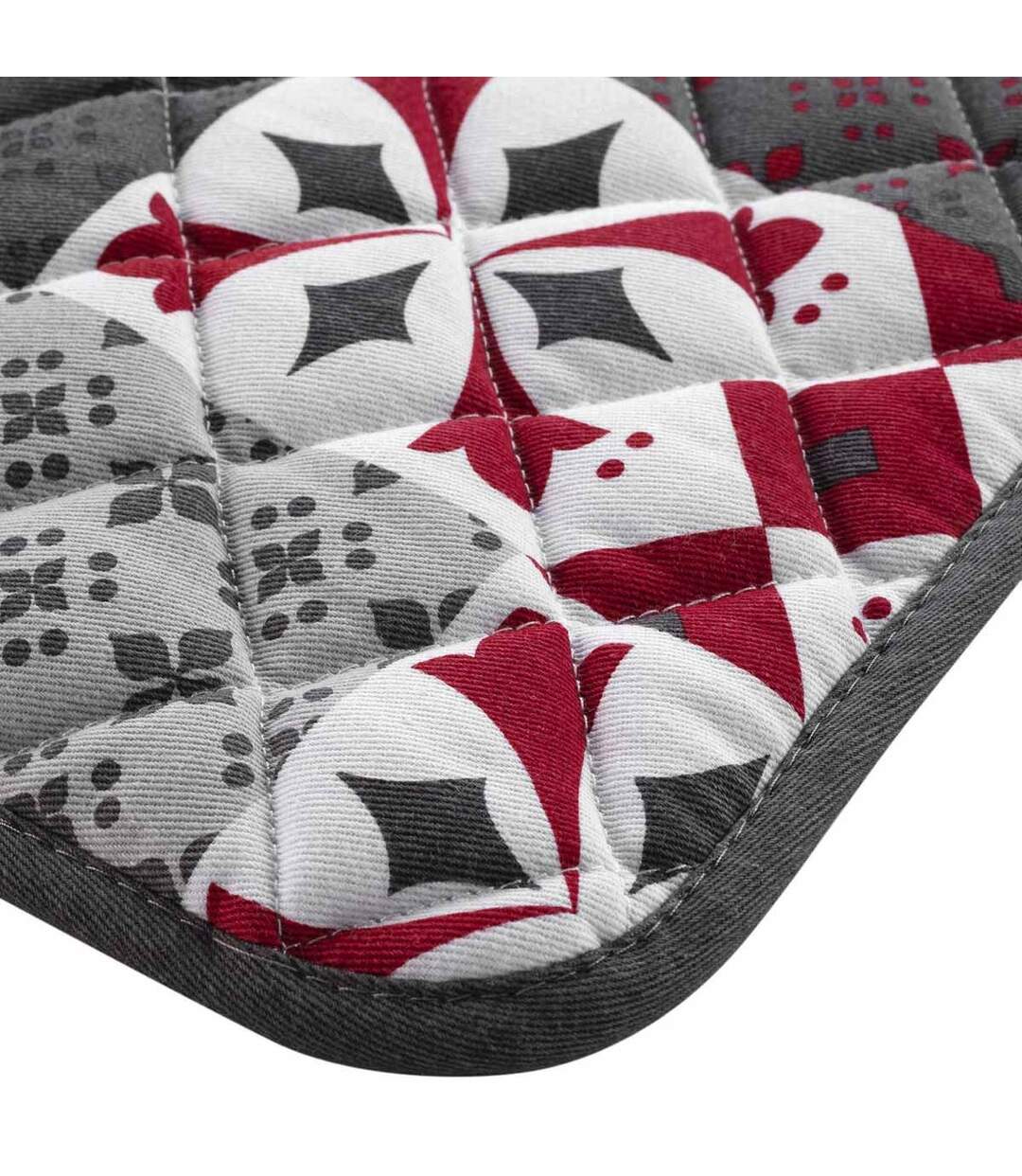 Manique de Cuisine Credence 19cm Gris & Rouge-3