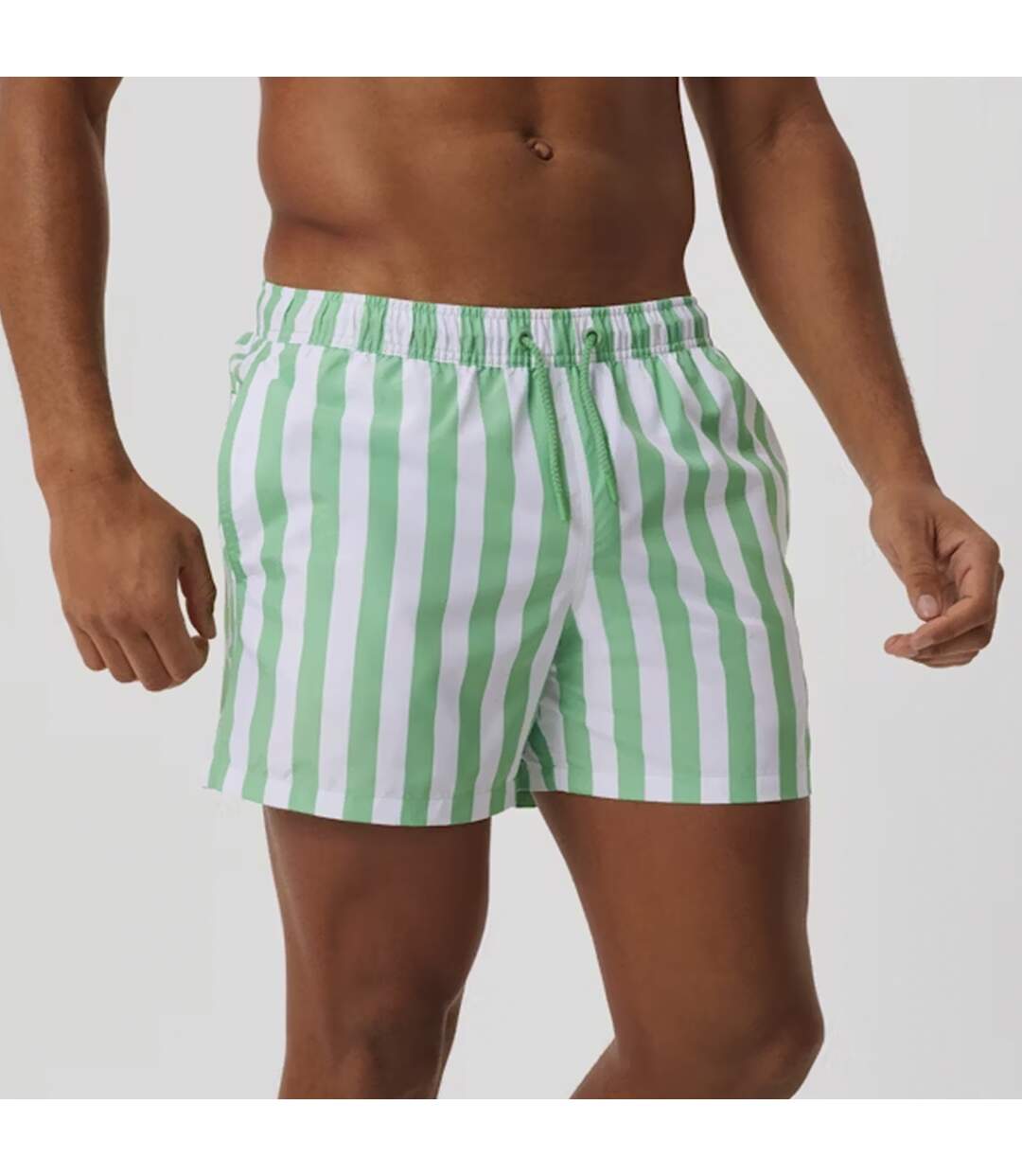 Loose Fitting Print Swimming Trunks With Pocket For Men-3