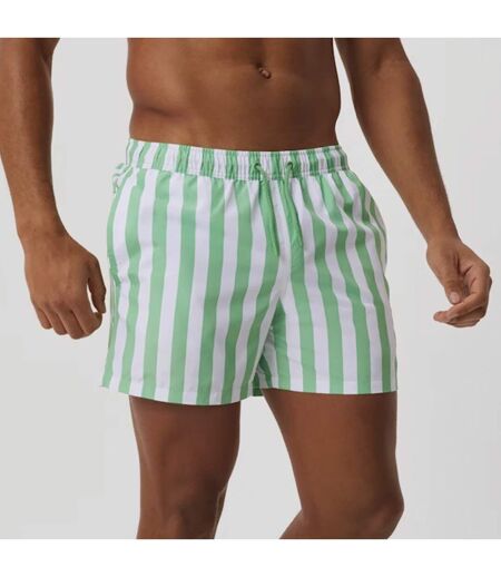 Loose Fitting Print Swimming Trunks With Pocket For Men