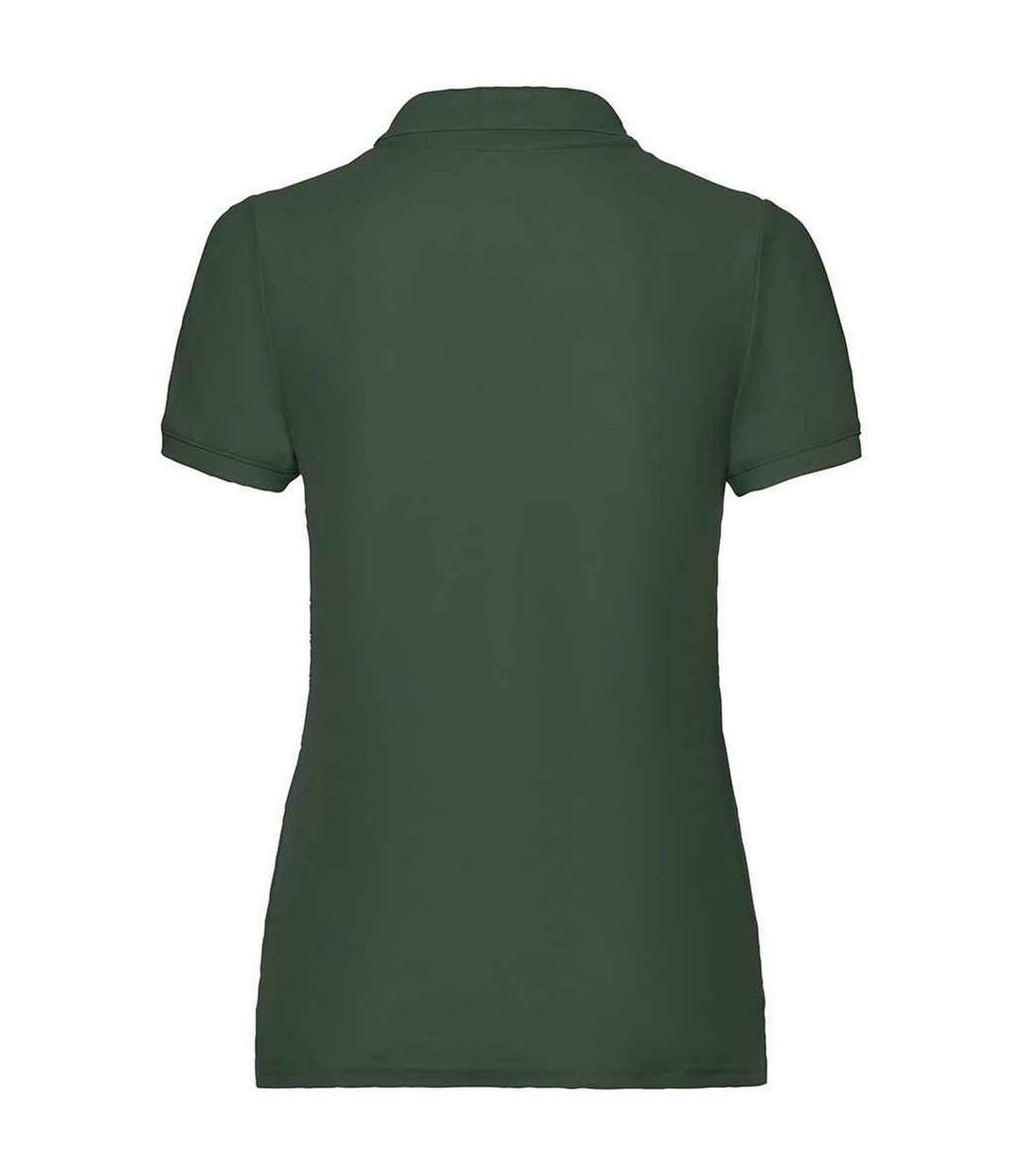 Polo manches courtes femme vert bouteille Fruit of the Loom-2