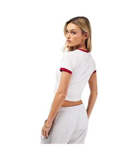 T-shirt Motif/style Logo Brodé Femme Blanc Rouge Jack Wills