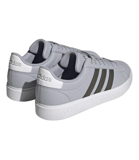 Mens Grand Court 2.0 3 Stripes Trainers Silver Adidas