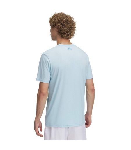 Mens Stacked Logo T-shirt Storm Ethereal Blue Under Armour