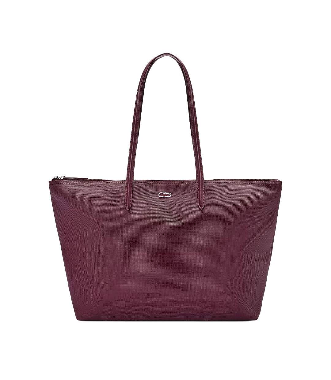 Sac cabas bordeaux femme lacoste l.12.12 concept-1