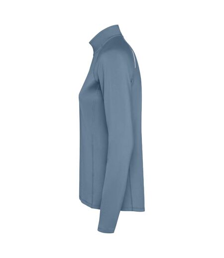 Womens/ladies estambul quarter zip long-sleeved sweatshirt storm blue Roly