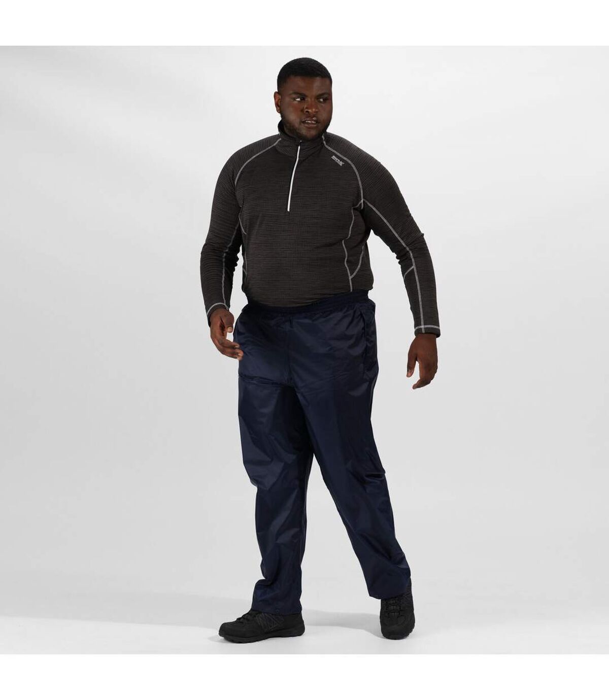Regatta Great Outdoors Mens Classic Pack It Waterproof Overtrousers (Navy) (XL) - UTRG902