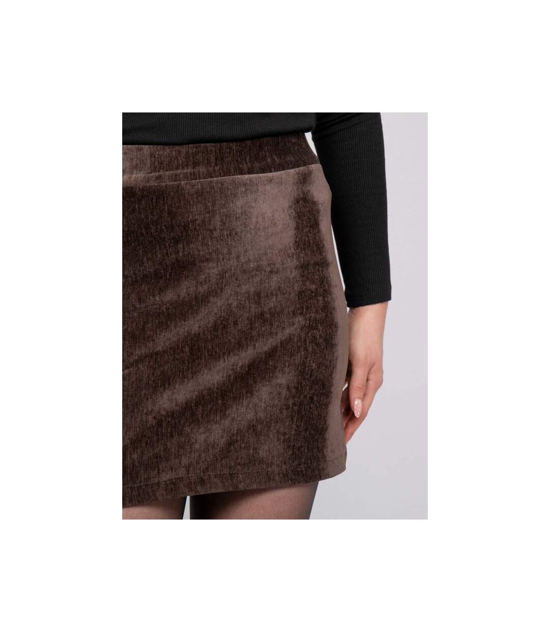 Jupe courte velours taille haute XELFIE - Dona X Lisa-3