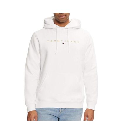 Sweat à Capuche Blanc Homme Tommy Hilfiger Linear Gold - L