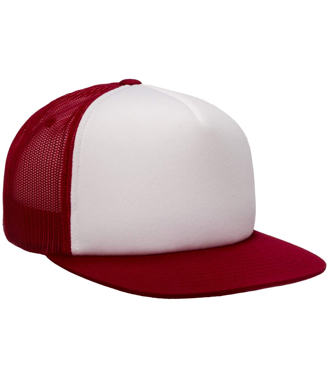 Casquette trucker blanc / rouge Yupoong-4