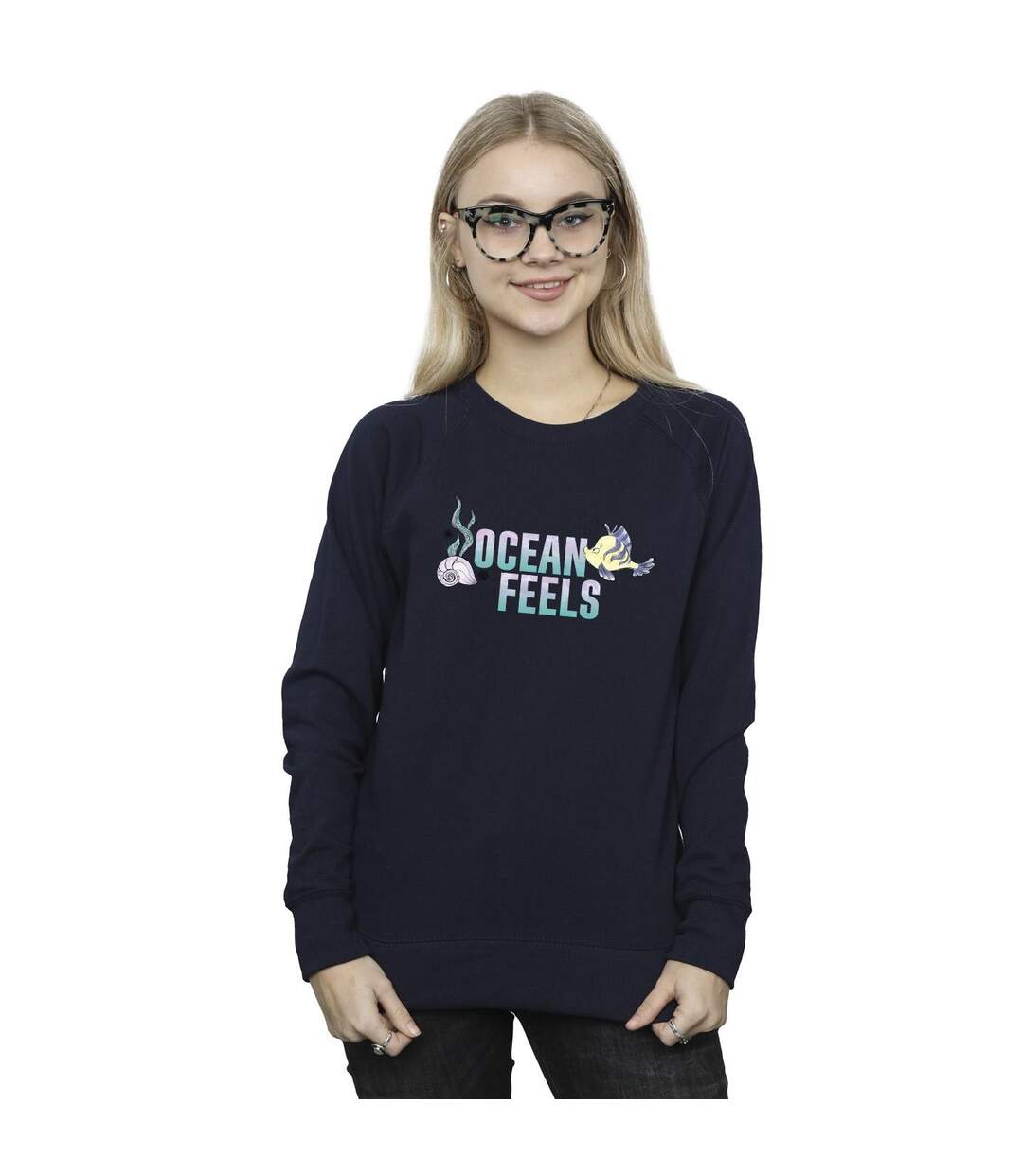 Disney Sweatshirt Ocean The Little Mermaid Femme/Ladies (Bleu marine) - UTBI23413-2