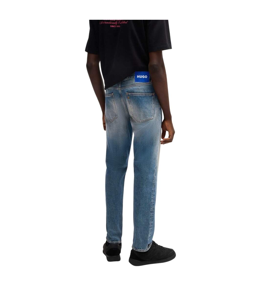 Mens 5 Pockets Slim Jeans Medium Blue Hugo-3