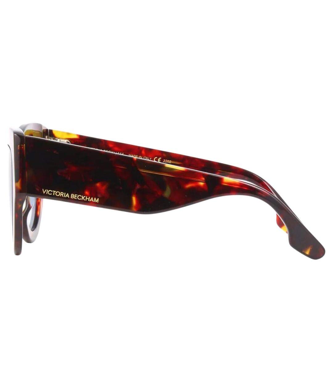 Lunettes De Soleil Motif/style Œil De Chat Femme Taille Unique Rouge Havane Victoria Beckham-2