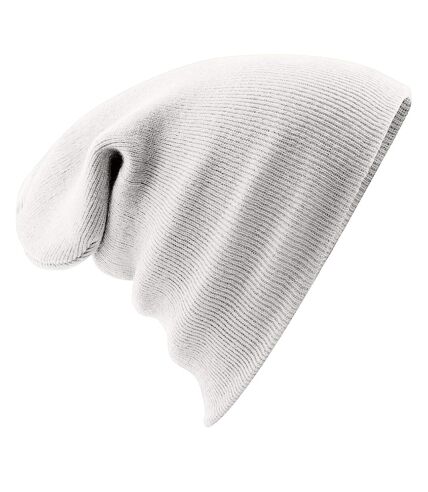 Bonnet tricoté unisexe blanc clair Beechfield