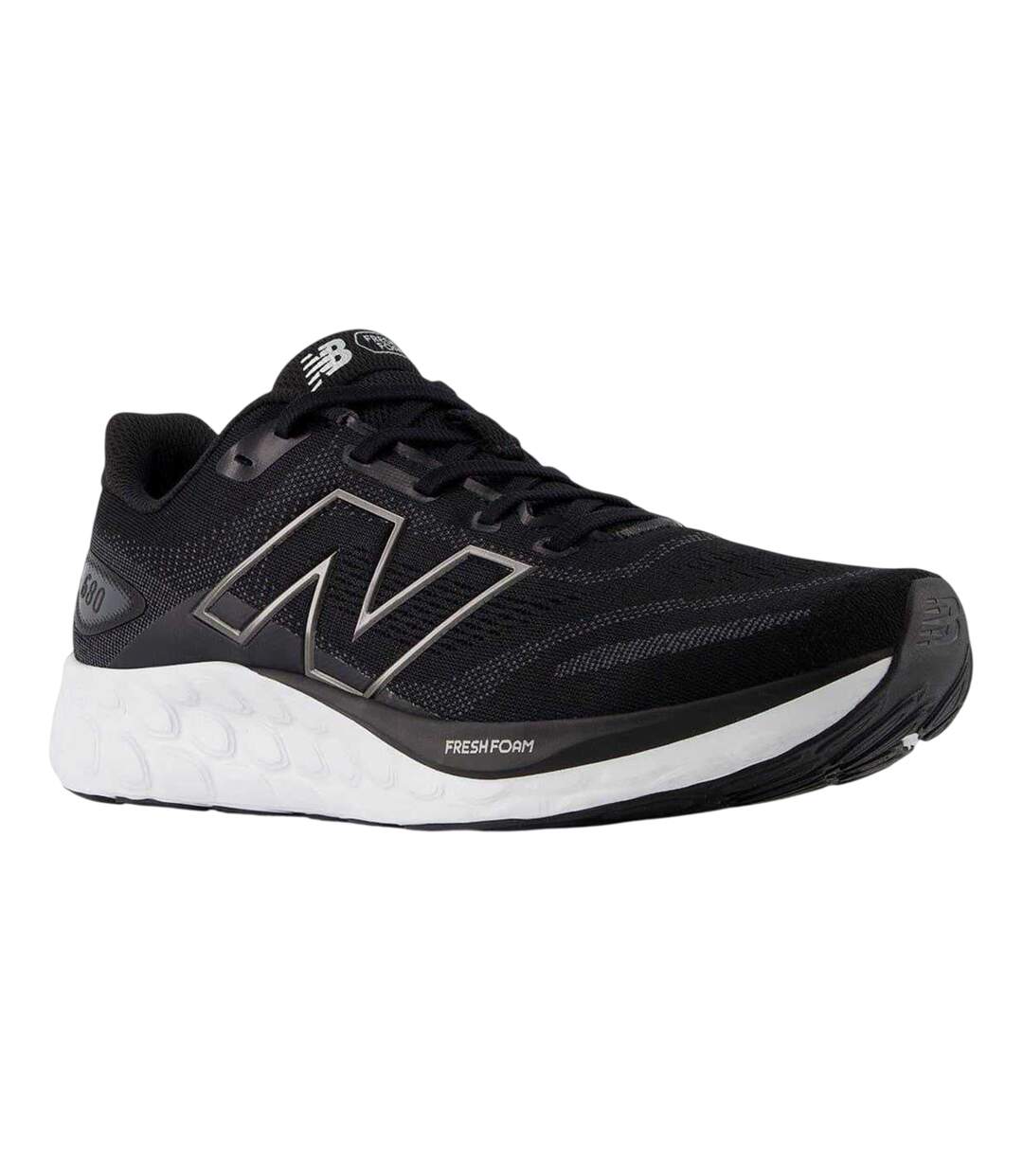 Mens Foam Running Shoes Black White New Balance-4