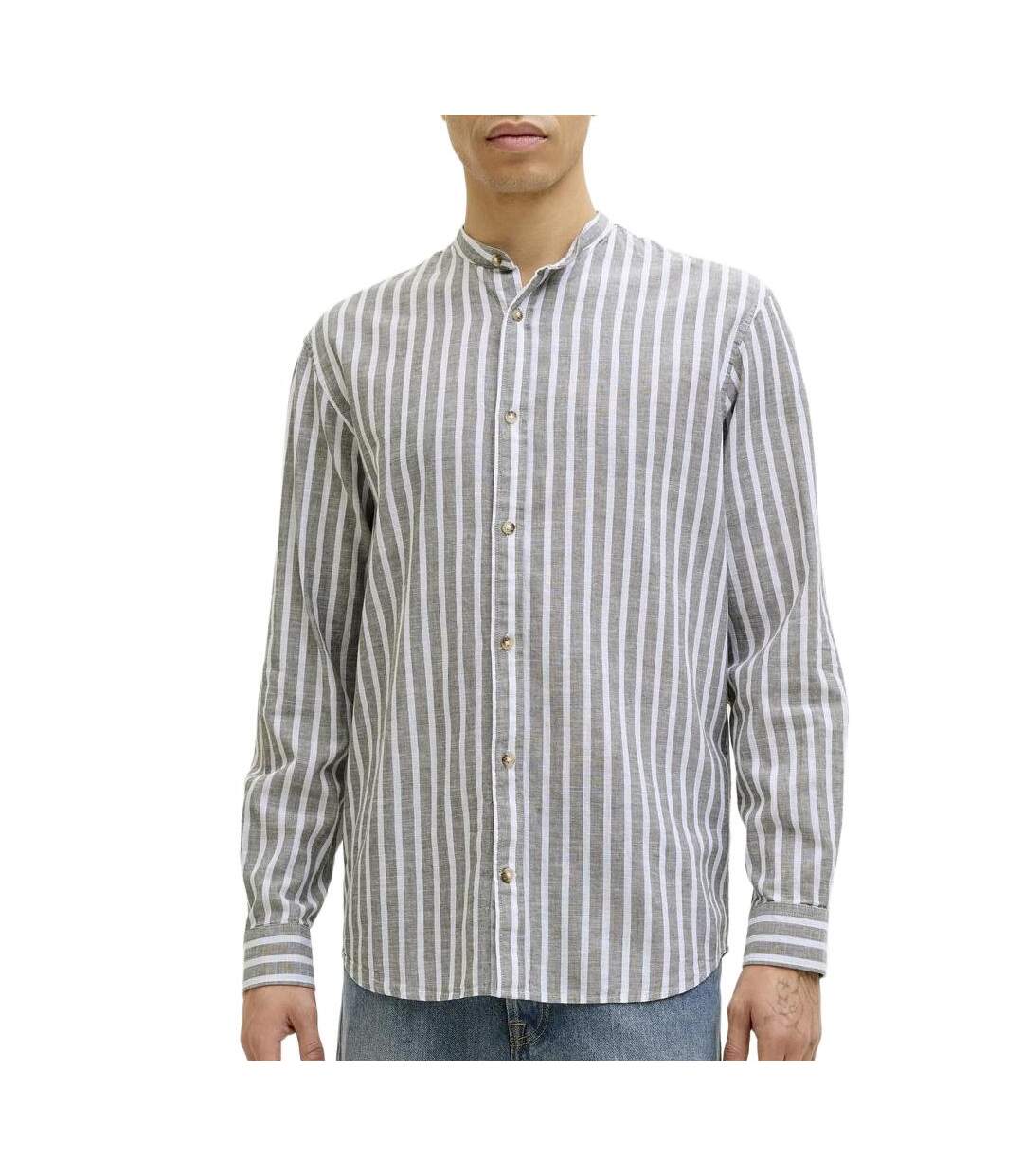Chemise verte/blanche homme jack & jones jjesummer-1