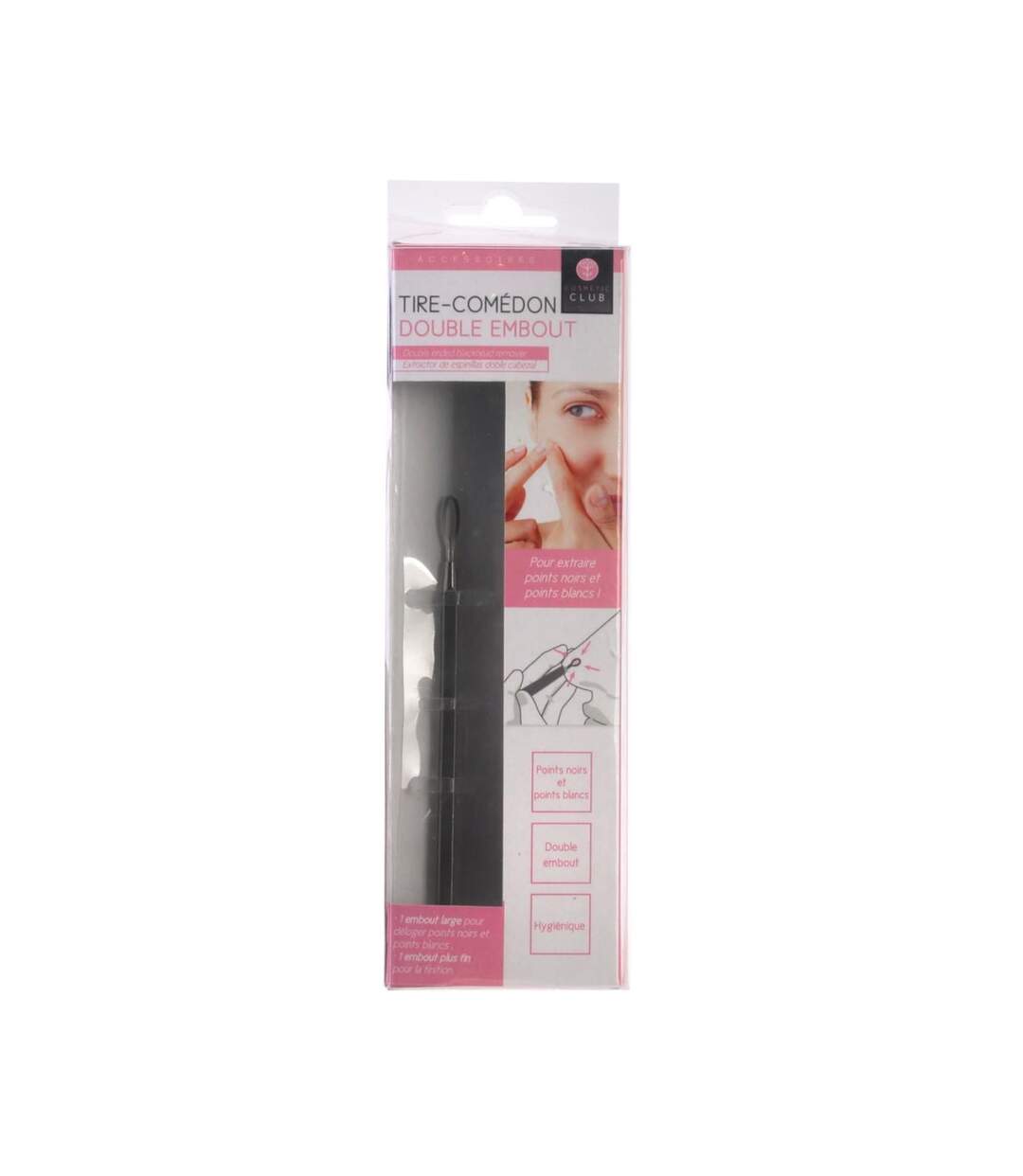 Tire-Comédon Double Embout 12cm Gris-1