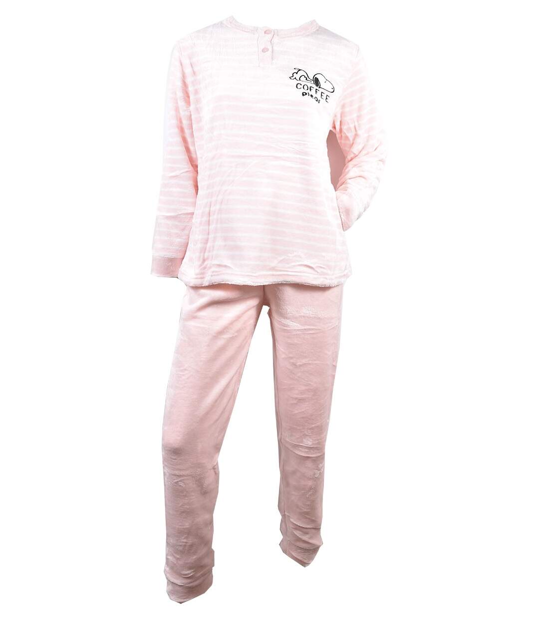 Pyjama Femme Long SWEET SECRET Q1578 POLAIRE ROSE