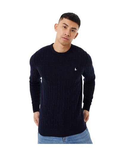 Pull Motif/style Maille Torsadée Marlow Homme Bleu Marine Jack Wills