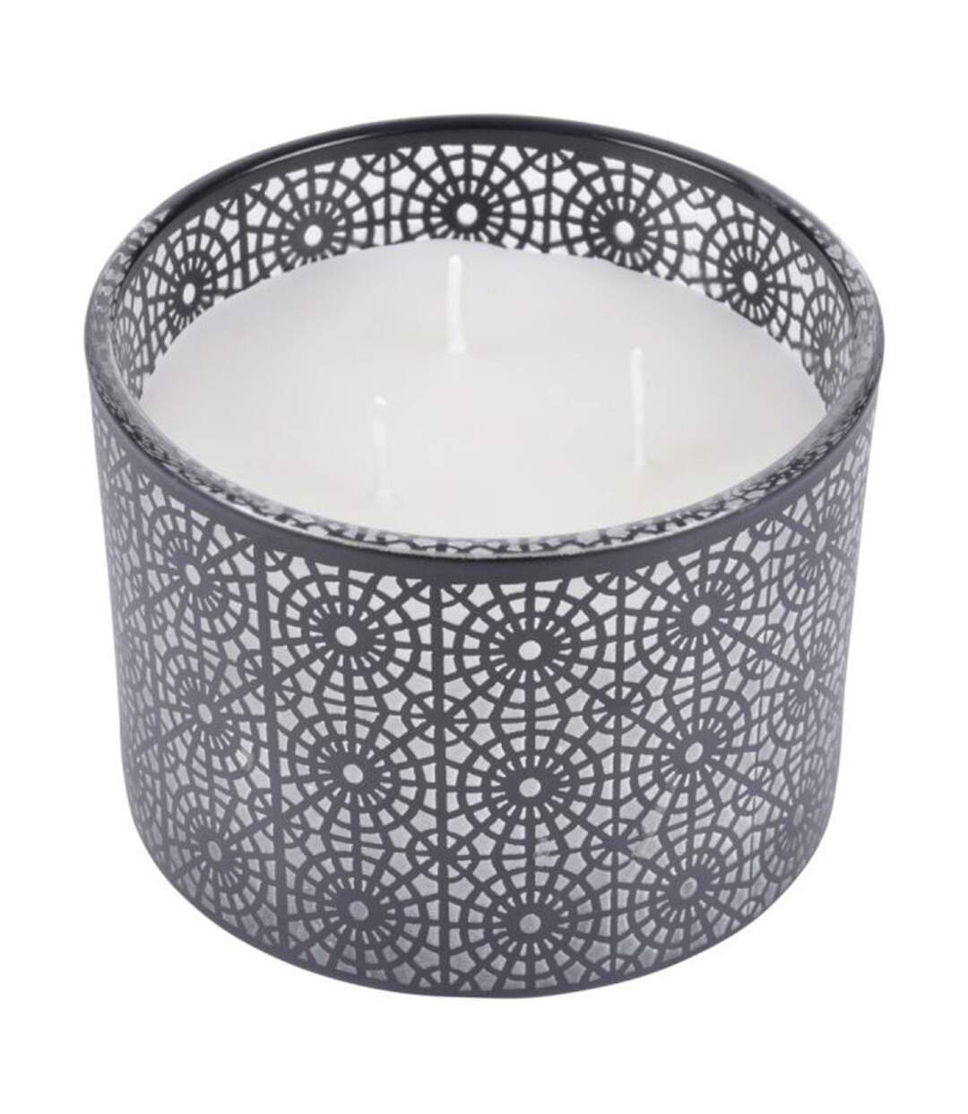 Bougie Parfumée 3 Mèches Graphic Ethnic 11cm Noir-1