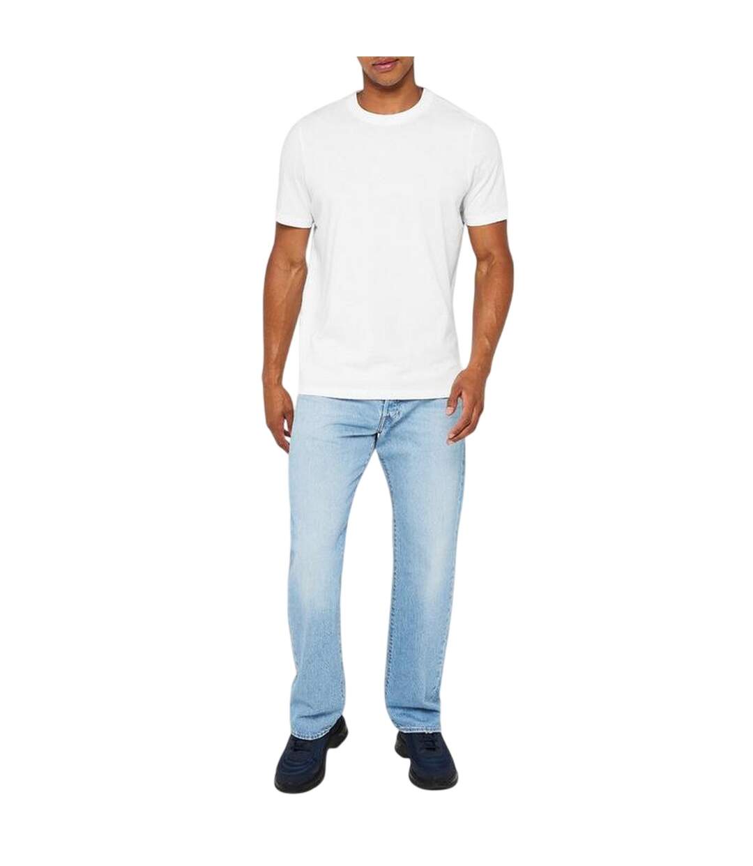 Lot De 3  T-shirts Motif/style Uni Homme Blanc Gris Chiné Donnay-3