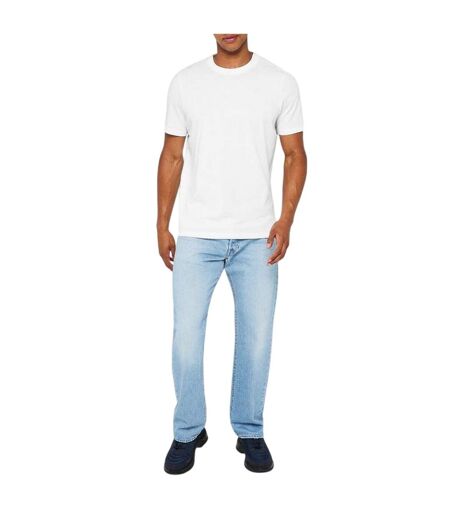Lot De 3  T-shirts Motif/style Uni Homme Blanc Gris Chiné Donnay