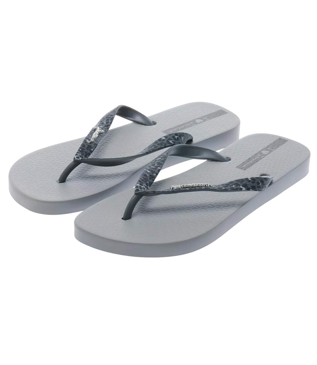 Womens/ladies duna animal print flip flops grey Ipanema-1