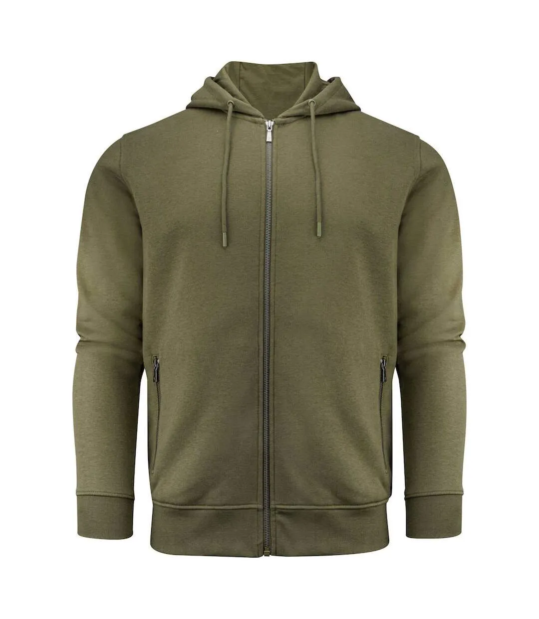 Mens Westwood Heights Full Zip Hoodie Moss Green James Harvest-1