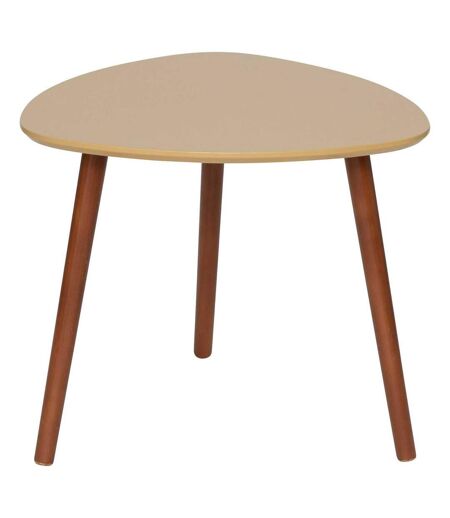 Lot de 3 tables d'appoint design Mileo - Vert, ocre et blanc