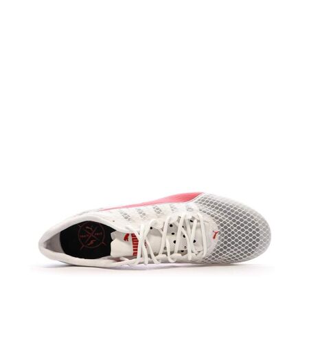 Chaussures de sport blanches/rouges homme puma evospeed