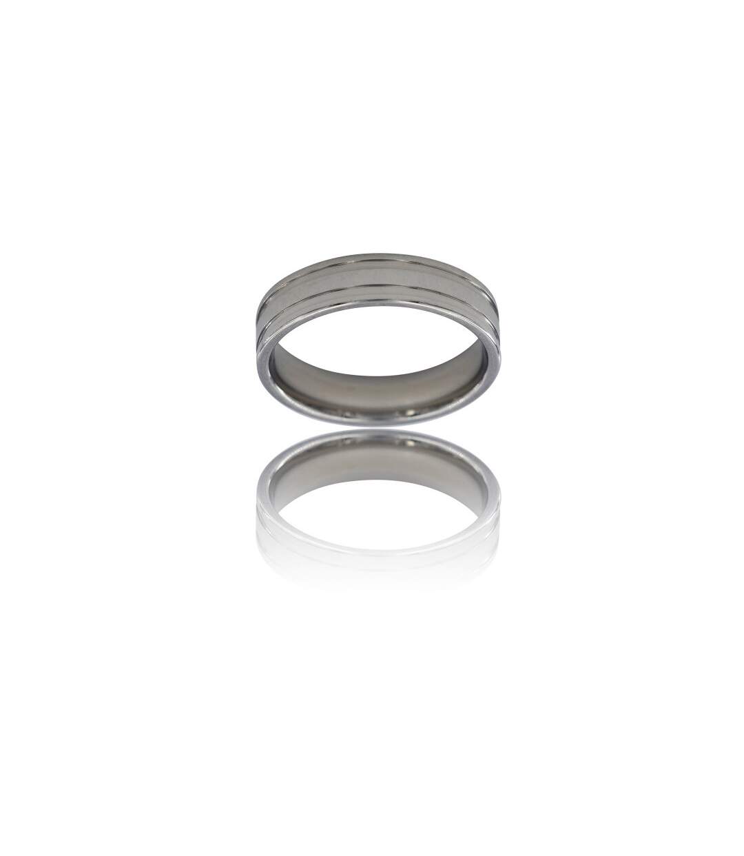 Bague Anneau Fashion Homme Acier Argenté