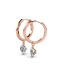 Boucles d'oreilles Grace - Or Rosé et Cristal