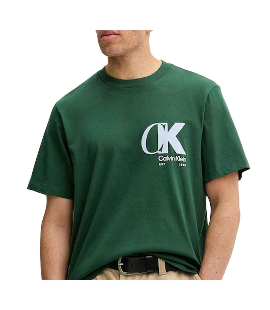 T-shirt vert homme calvin klein jeans ss 20s eu-1