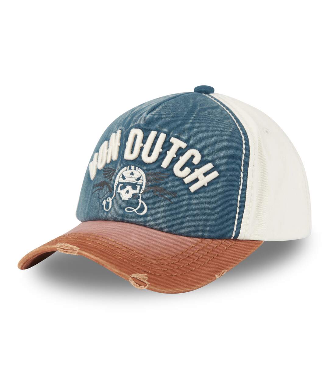 Casquette trucker avec effet usé avec broderie Xavier Vondutch-1