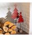 Sapin de Noël sur Tronc Étoile 60cm Rouge-3