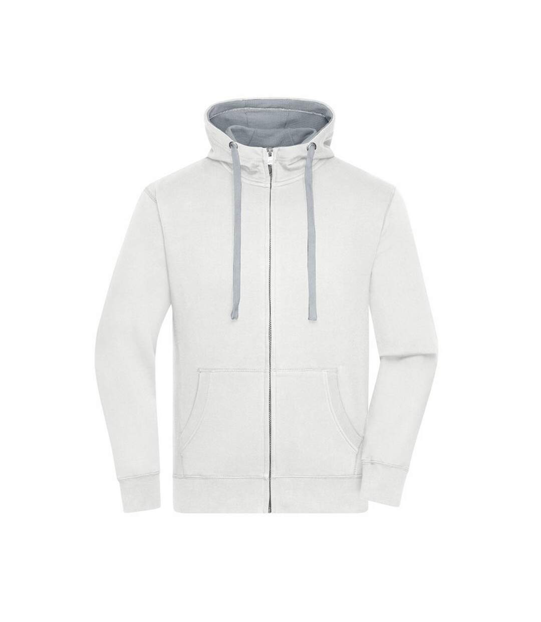 Veste À Capuche Lifestyle Homme Blanc Cassé Gris Chiné James And Nicholson-1