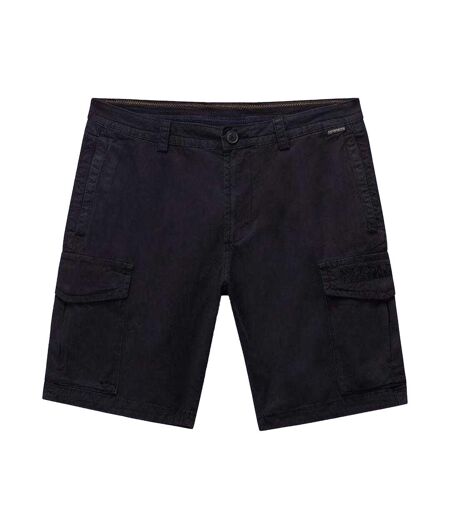 Mens Deline Cotton Blend Cargo Shorts Black Napapijri