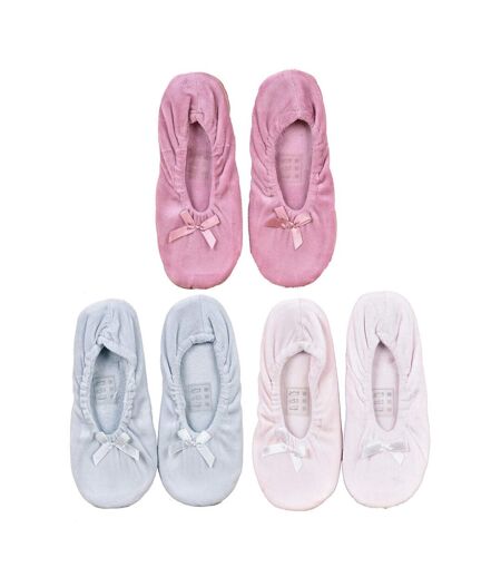 Pantoufles femme INFINITIF Chaussons ballerines - Pack de Noeud