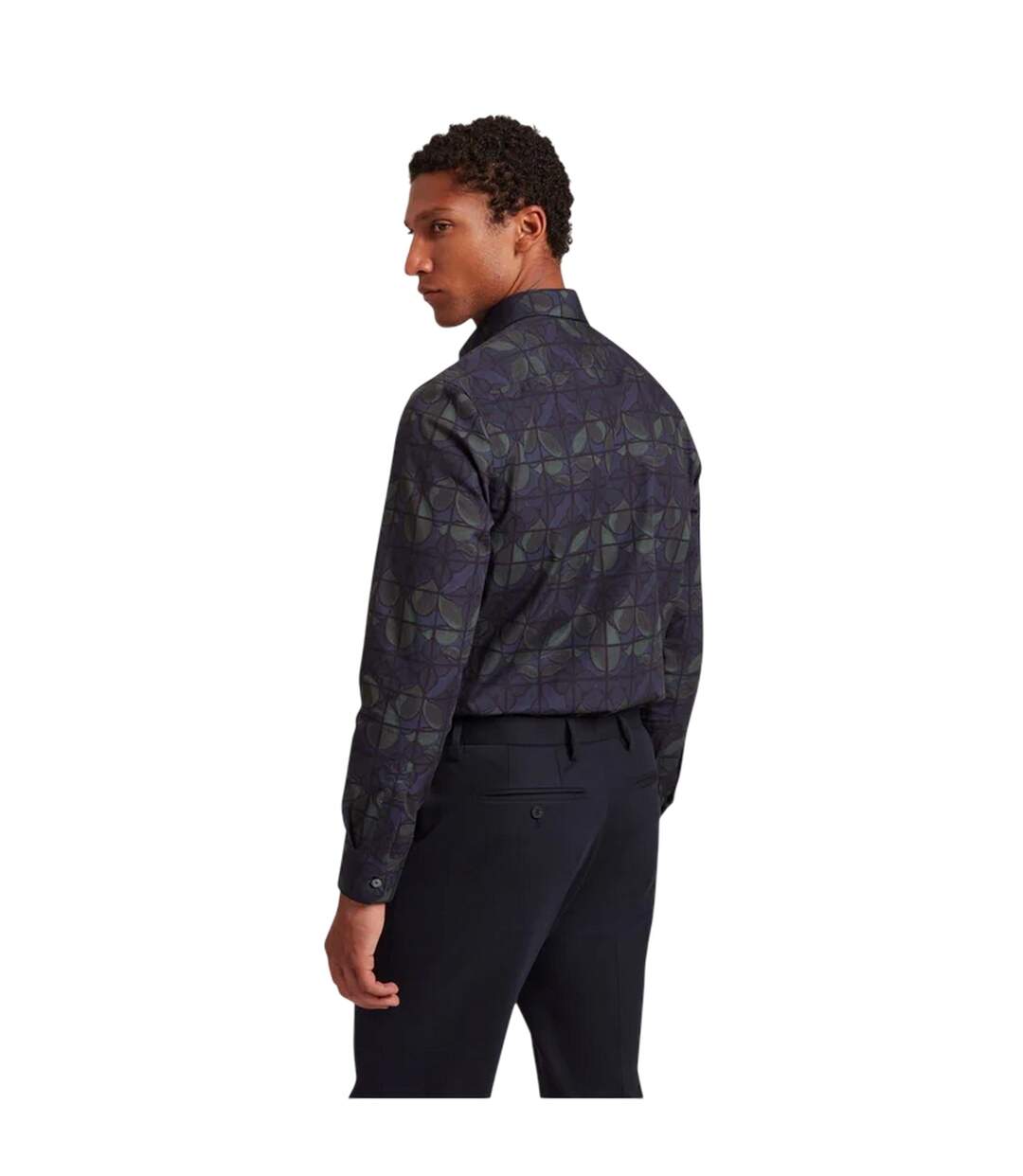 Chemise Manches Longues Motif/style Floral Homme Bleu Marine Ted Baker-3