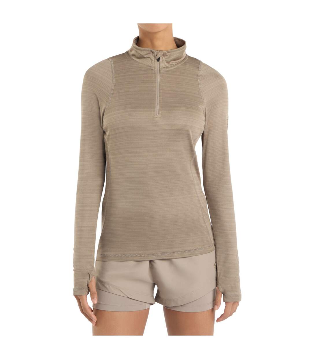 Womens/ladies Pro Training Half Zip Top Moon Rock Marl Umbro-1