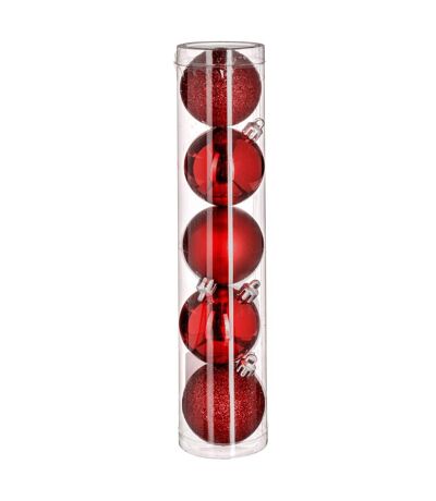 Kit Décoration pour sapin de Noël - 5 Pièces - Rouge