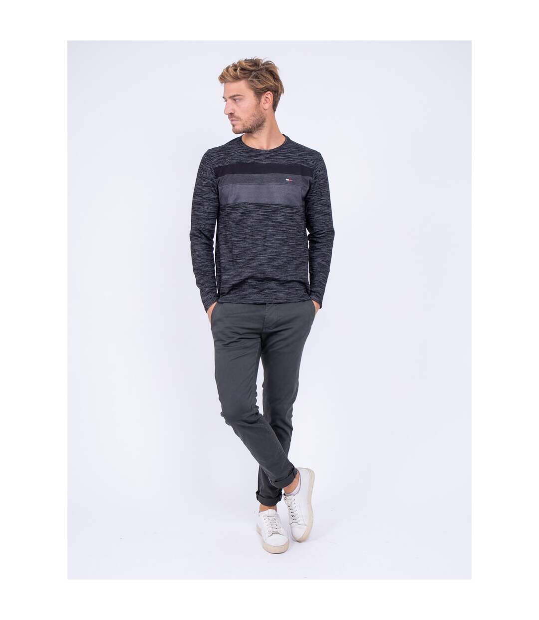 T-shirt manches longues col rond pur coton JUPAX-4