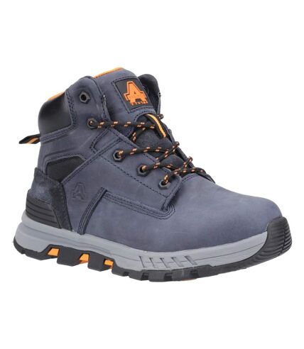 Mens elena grain leather safety boots navy Amblers