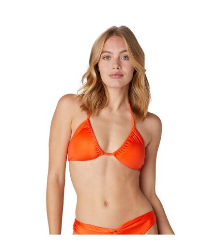 Haut de maillot de bain triangle orange Reflet