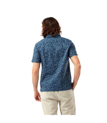 Craghoppers Mens Pasport Floral Shirt (Poseidon Blue)