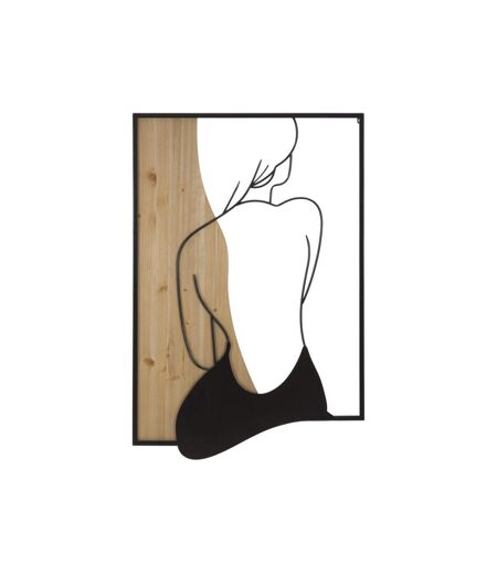 Décoration Murale Encadrée Beauty 90cm Noir & Naturel