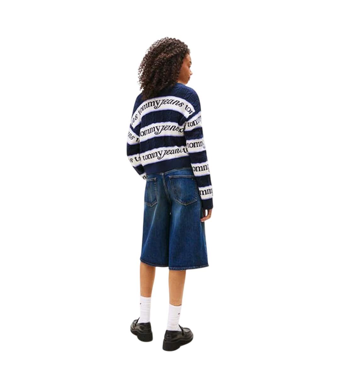 Haut Motif/style À Rayures Femme Bleu Marine Blanc Tommy Jeans-3