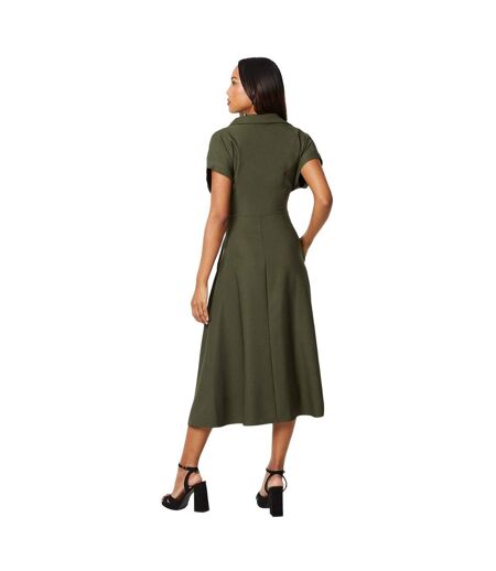 Robe mi-longue femme vert kaki Principles