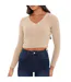 Womens/ladies Fine Gauge Cropped Cardigan Oatmeal I Saw It First-2