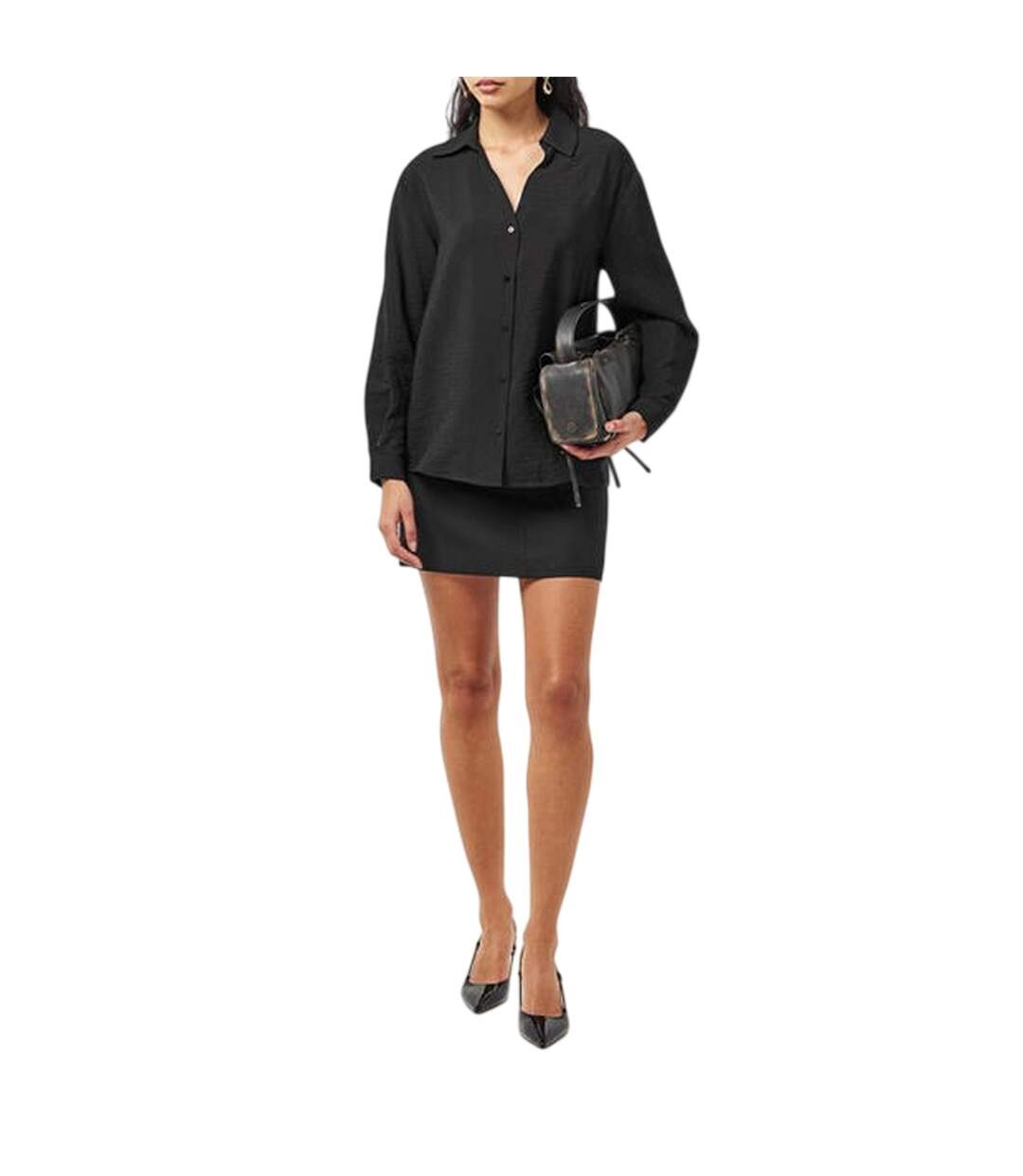 Chemise Manches Longues Femme Noir Vila-3