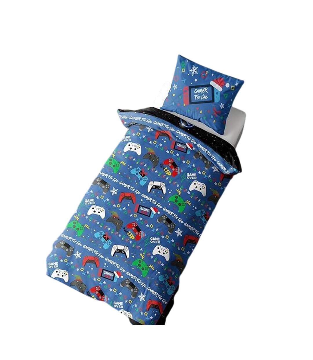 Gamer For Life Christmas Reversible Duvet Set Multicoloured Floso-2